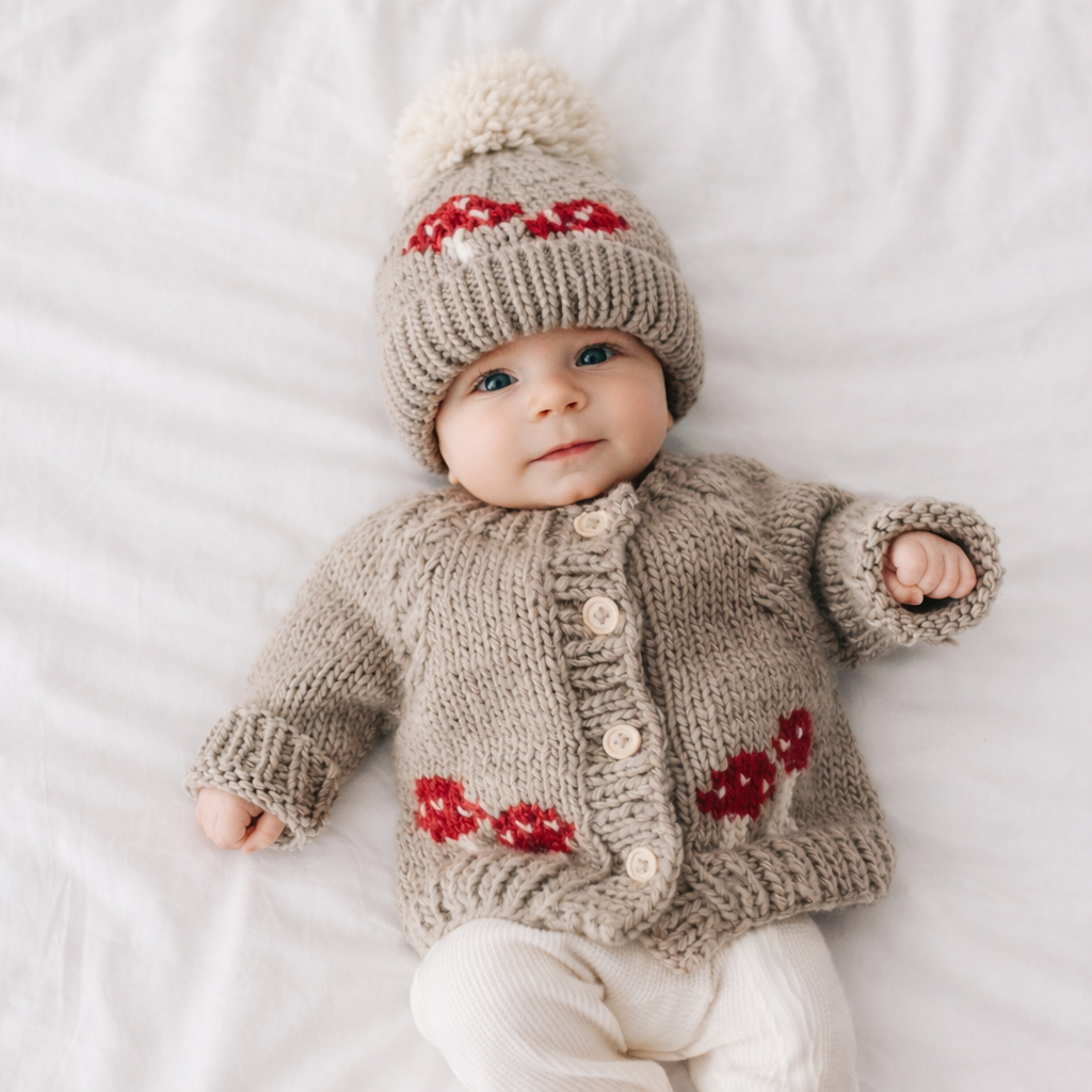 Mushroom Pebble Cardigan