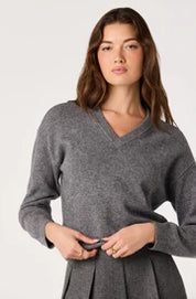 Bowie Heather V-Neck Sweater