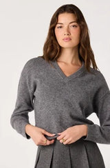 Bowie Heather V-Neck Sweater