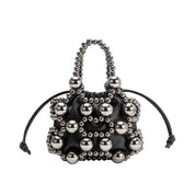 Bobby Black Vegan Leather Top Handle Bag