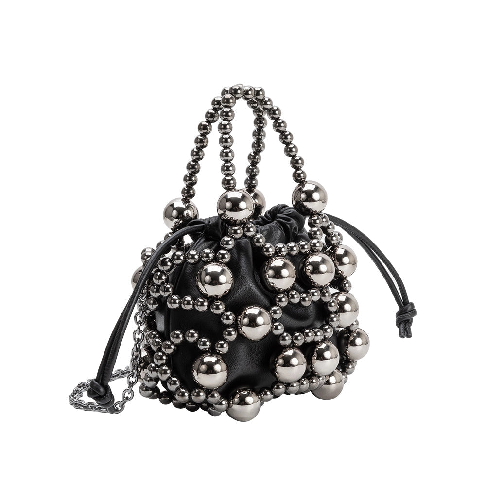 Bobby Black Vegan Leather Top Handle Bag