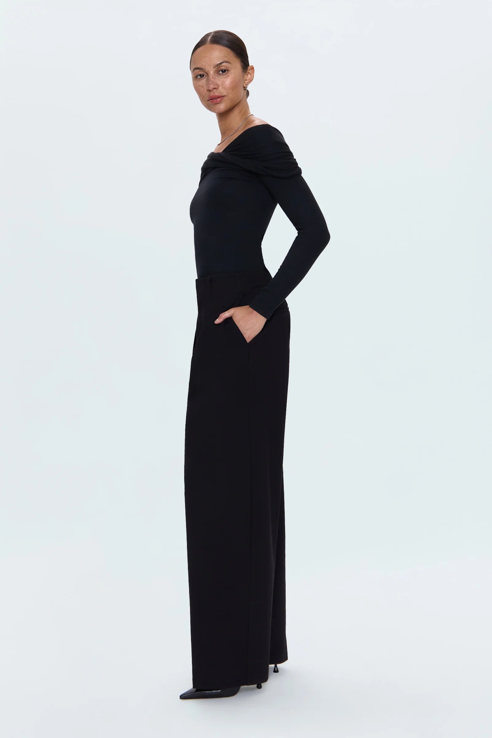 Eden Pleated Ponte Trouser
