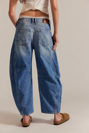 Good Luck Mid-Rise Barrel Jeans