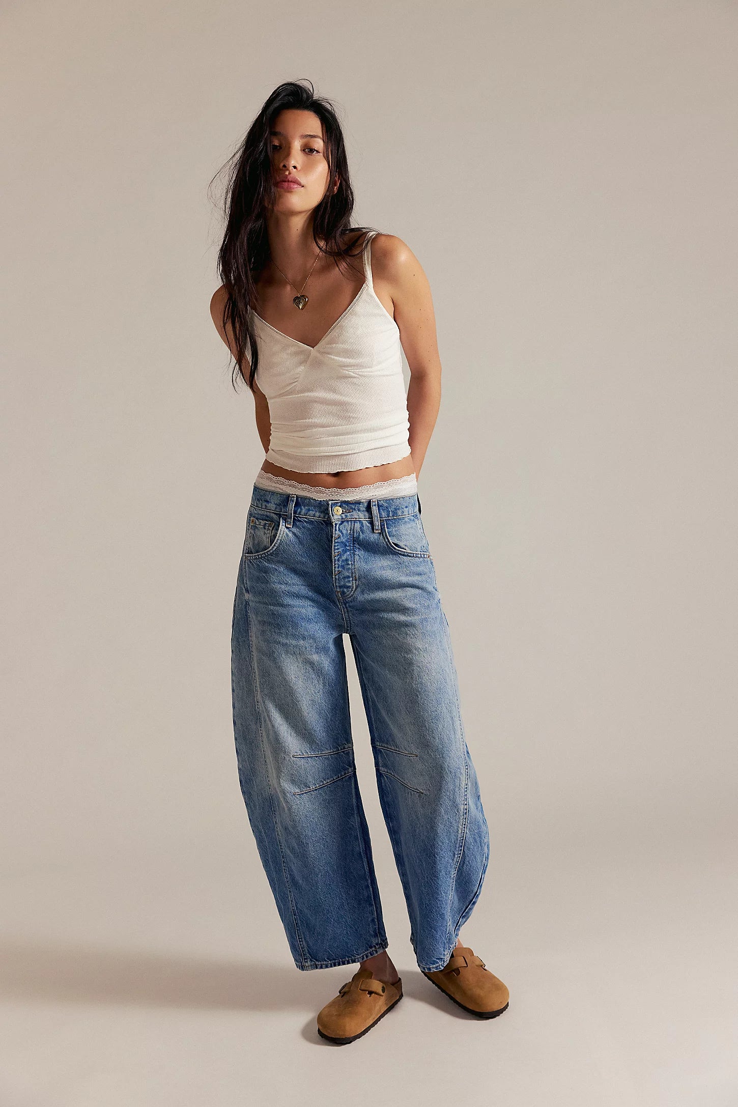 Good Luck Mid-Rise Barrel Jeans