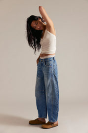 Good Luck Mid-Rise Barrel Jeans