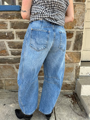 Good Luck Mid-Rise Barrel Jeans