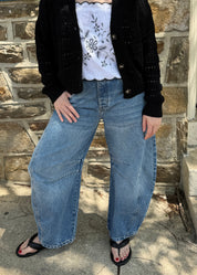 Good Luck Mid-Rise Barrel Jeans
