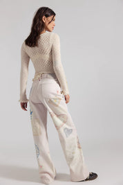 Printed Straight Leg