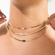 Snake chain with stone