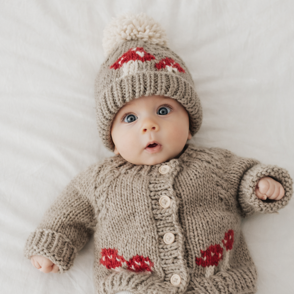 Mushroom Pebble Cardigan